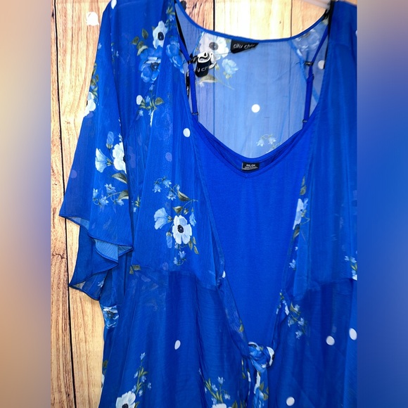 Plus Size 2XL Dress With Floral Kimono NWT - Picture 2 of 7